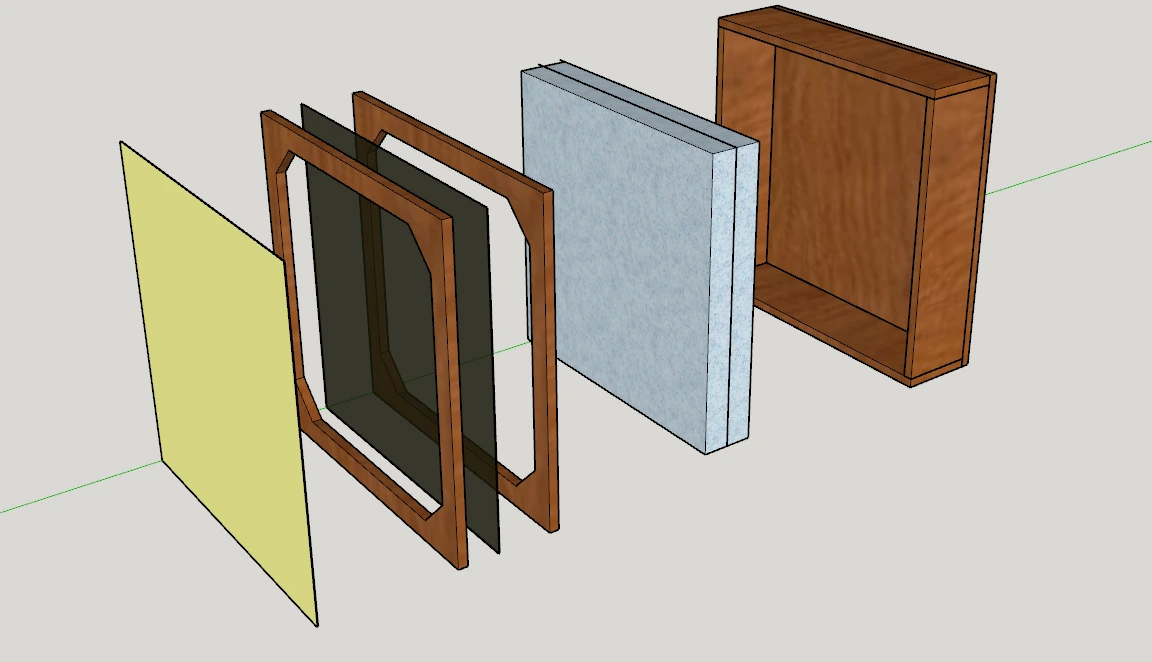 Vue éclatée des absorbeurs à membrane